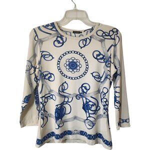 J. MCLAUGHLIN Blue White Sz S